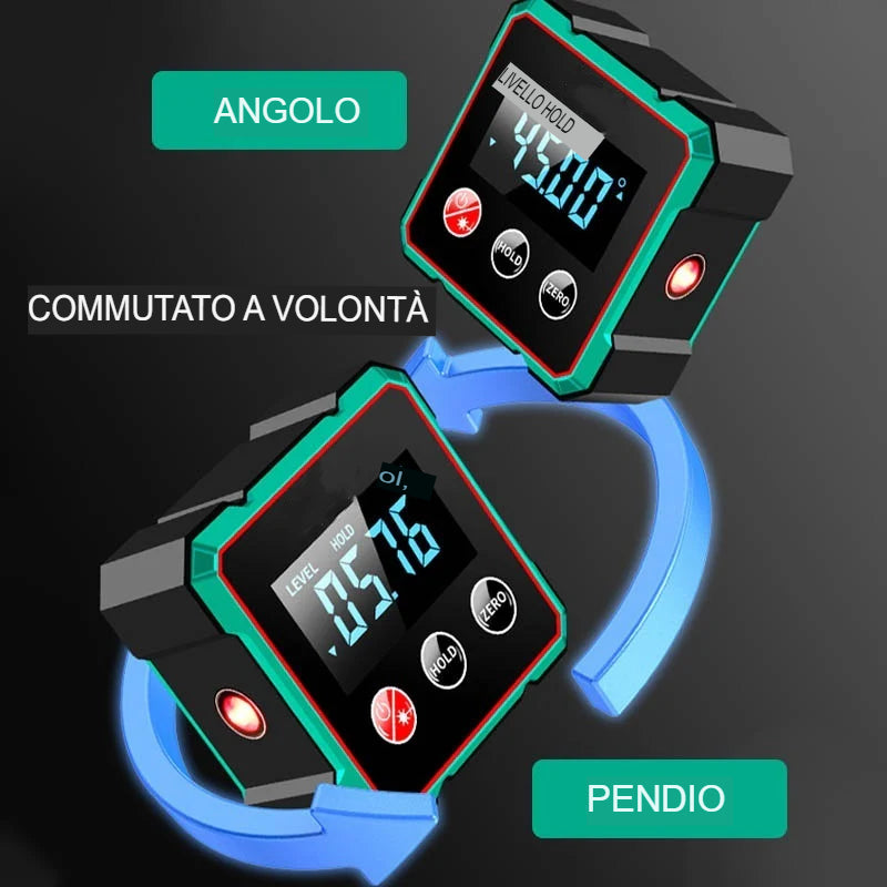 Fix&Go Misuratore angolare digitale magnetico con laser elettronico