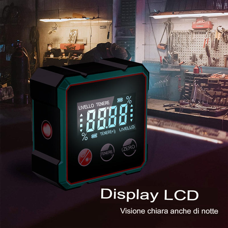 Fix&Go Misuratore angolare digitale magnetico con laser elettronico